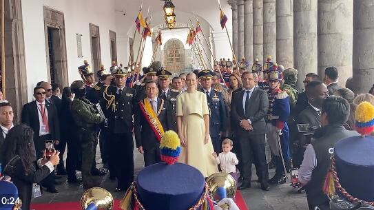 Llegada de Daniel Noboa a Carondelet