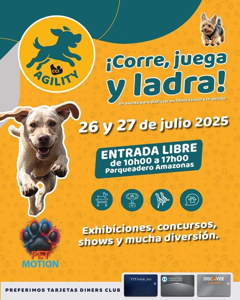 ¡Corre, juega y ladra! El festival más peludo del año llega al CCI en Quito - Fuente: Boletín de Prensa