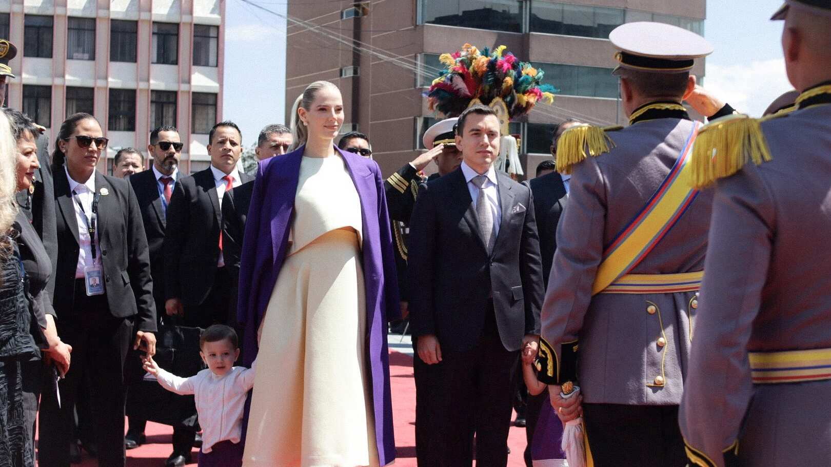 Daniel Noboa y su familia