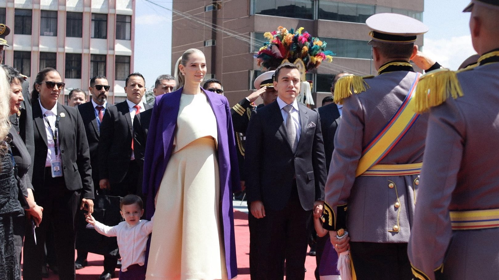 Daniel Noboa y su familia