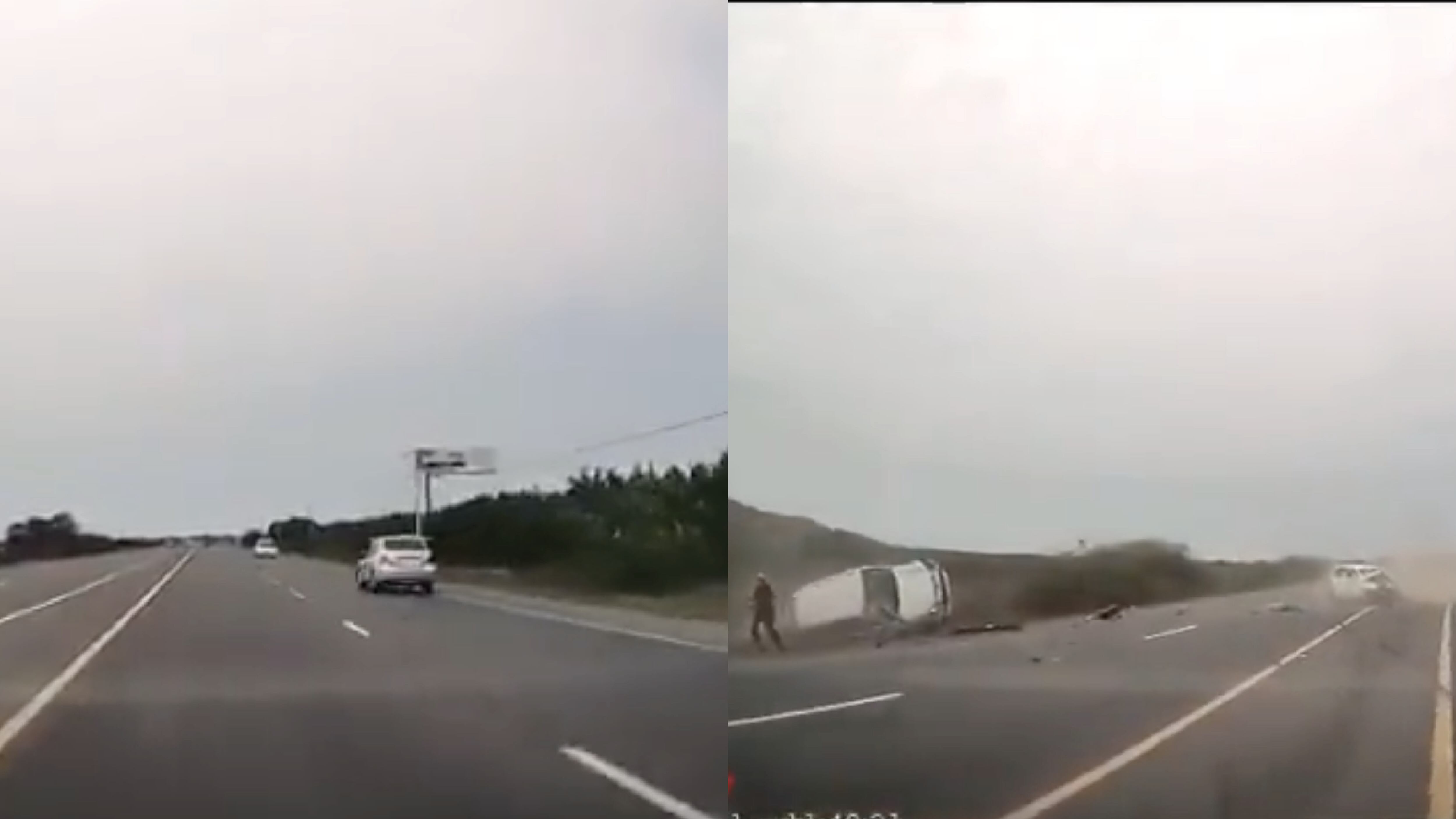 Dejaron libre al hombre que causó triple choque en la vía la Costa: tiene otro polémico antecedente