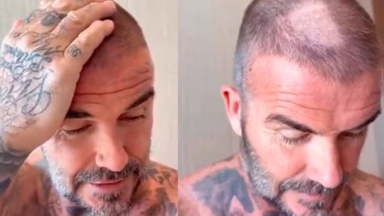 David Beckham con su nuevo look divertido