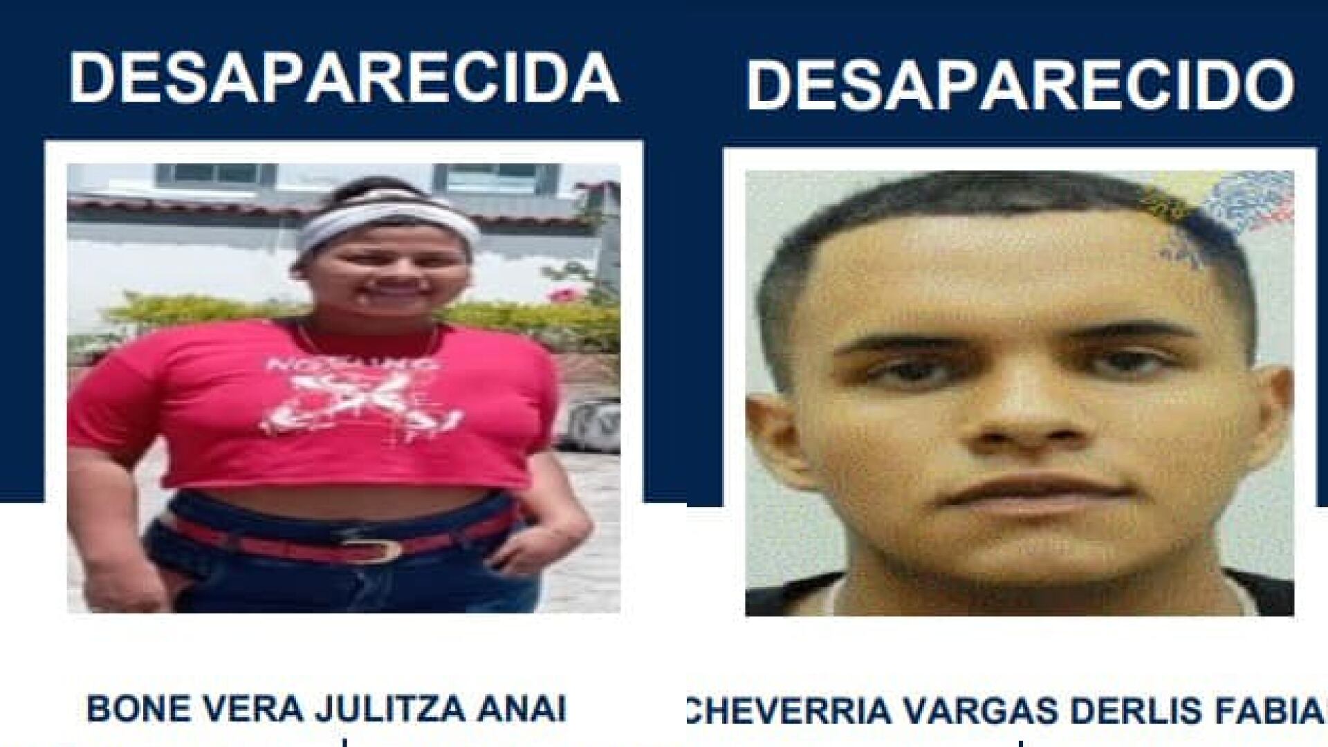 Reportan la desaparición de dos personas en Esmeraldas y Los Ríos