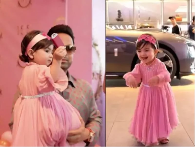Polémica en redes porque un multimillonario le regaló un Rolls Royce a su hija de un año