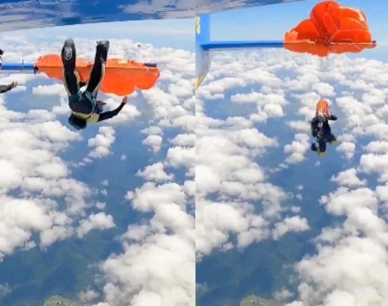 Paracaidista australiano sobrevive tras quedar enganchado en avión