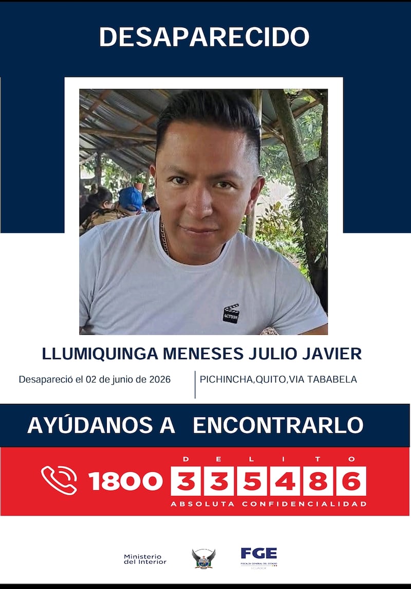 “Salió a las siete y desde el martes no ha regresado”: familiares piden máxima difusión para localizar a Julio Llumiquinga