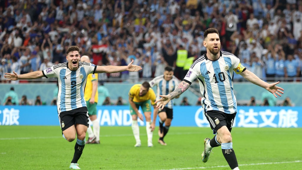 Lionel Messi marca su tercer gol en la Copa del Mundo