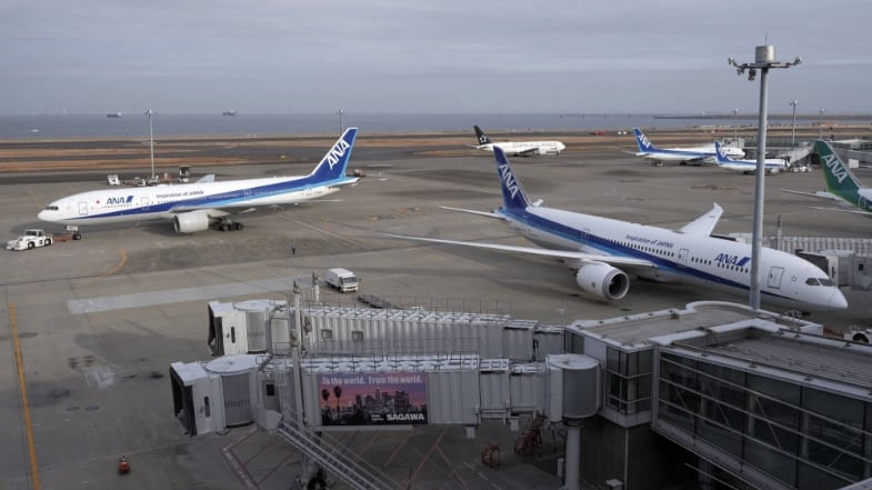 Todos los aviones de Nippon Airways en el aeropuerto de Haneda en Tokio | BLOOMBERG