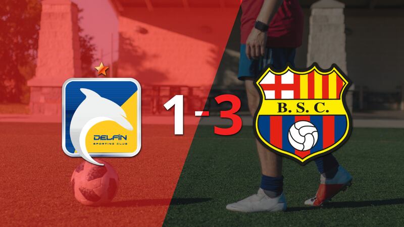 Barcelona consiguió una importante victoria al derrotar a Delfín por 3 tantos a 1