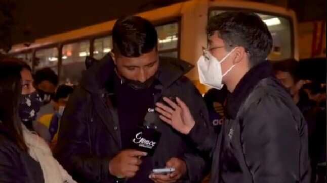 Un momento inesperado en la transmisión