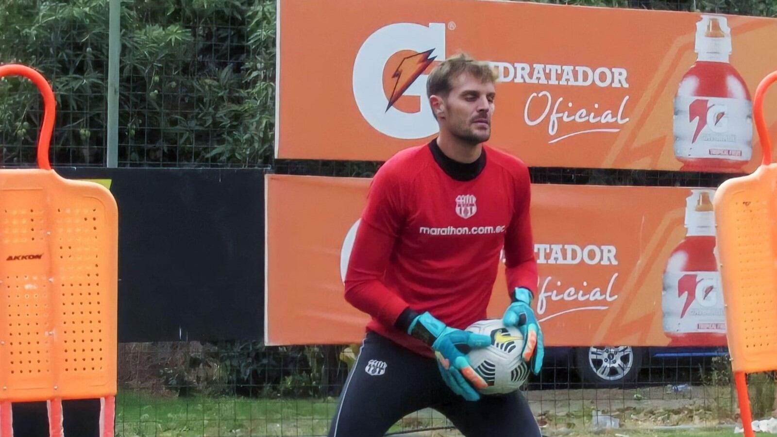 Javier Burrai durante entrenamiento de Barcelona