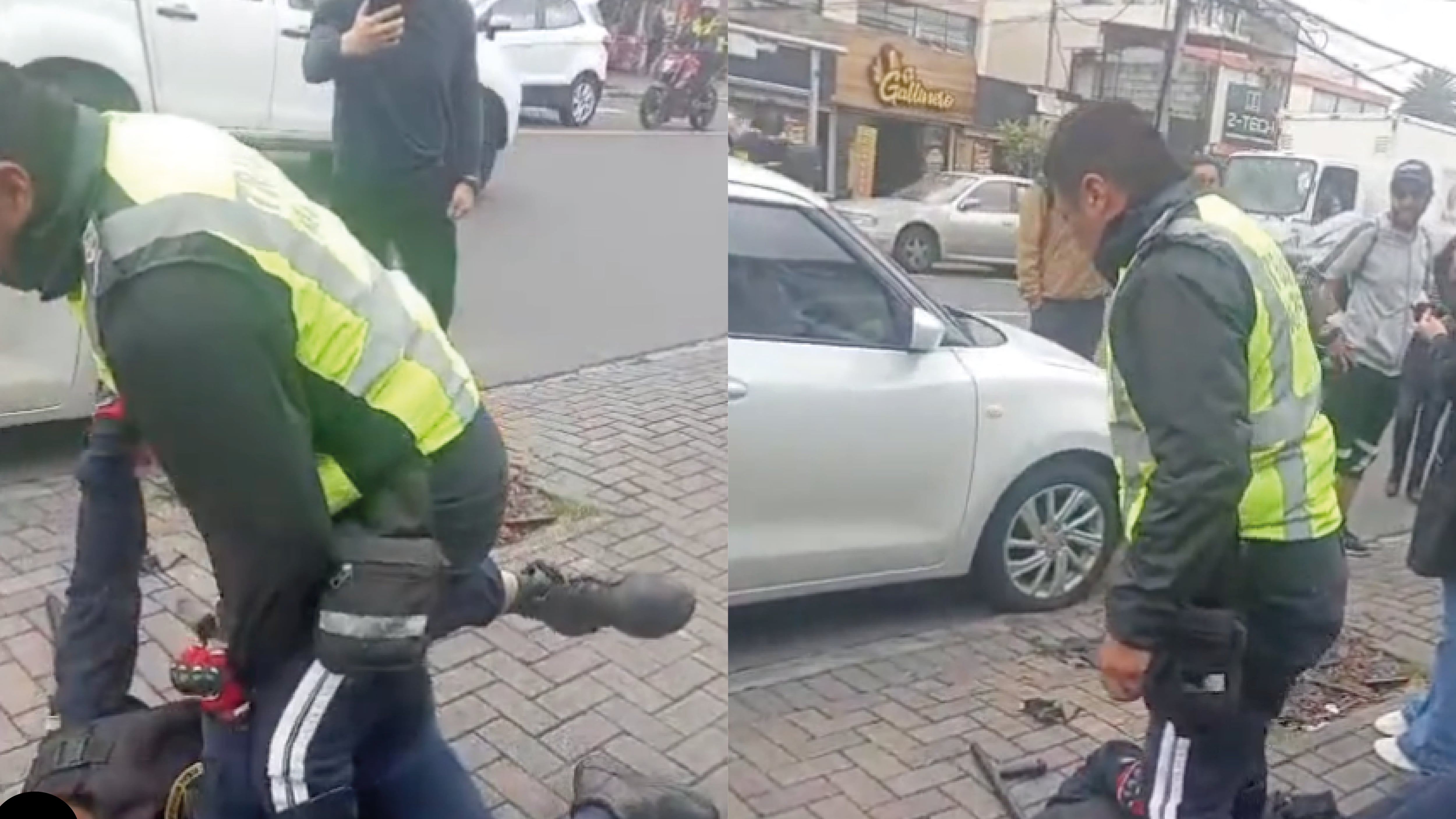 Pelea entre guardia de seguridad y agente de la AMT
