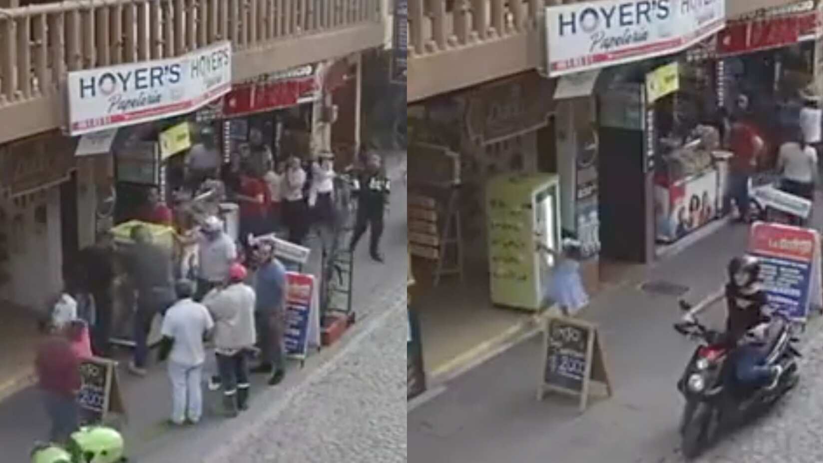 A niña le cayó nevera encima en Guatapé