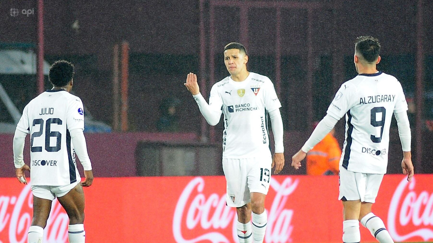 Lanús, miércoles 21 de agosto del 2024
Cotejo entre Lanús de Argentina vs. Liga Deportiva Universitaria de Quito, por la Copa Conmebol Sudamericana, en el Estadio Ciudad de Lanús.