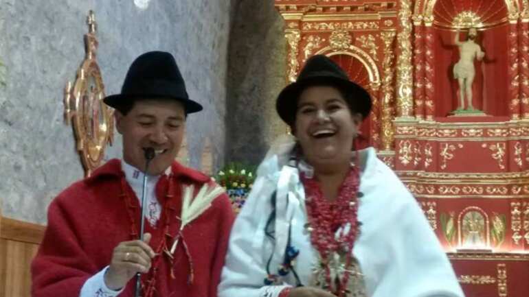 Lourdes Tibán y su esposo Raúl Ilaquiche