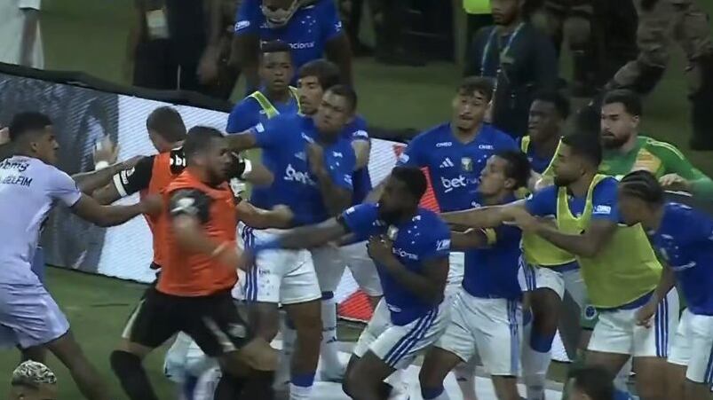 Final del Campeonato Mineiro 2026 terminó en una batalla campal