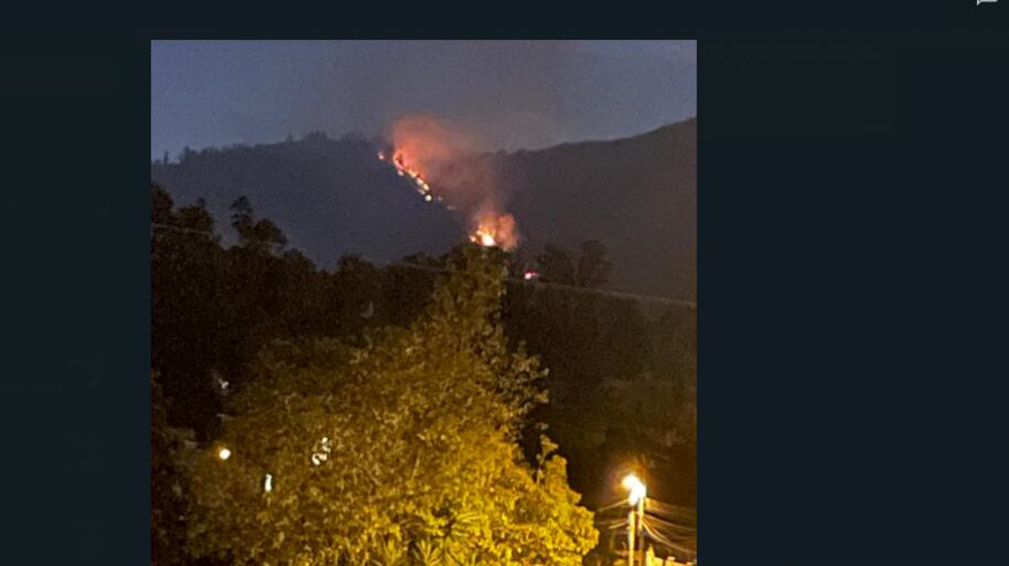 Se registró un nuevo incendio forestar en el cerro Ilaló