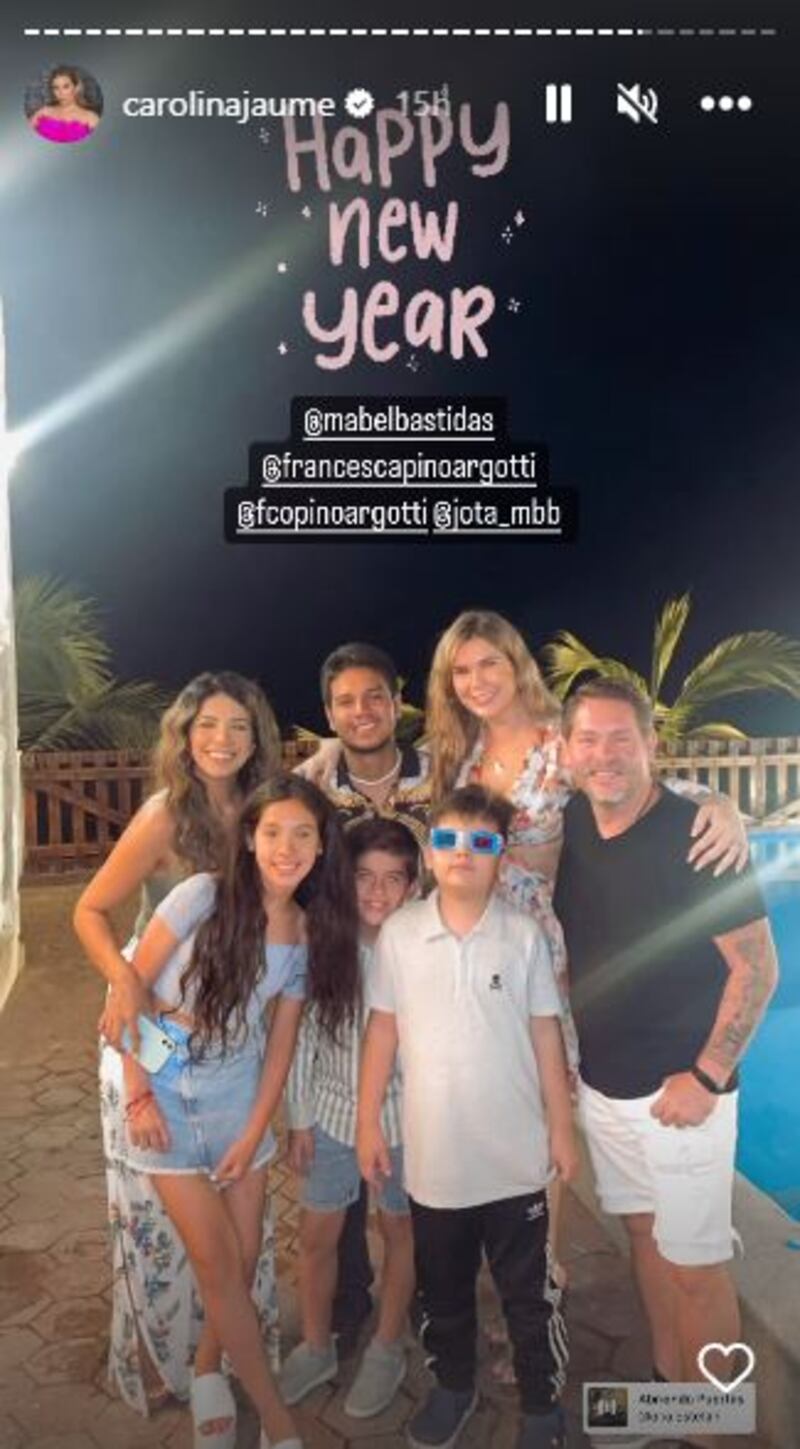 Carolina Jaume pasó su fin de año en familia