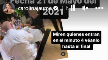 Captura de historia de Carolina Jaume