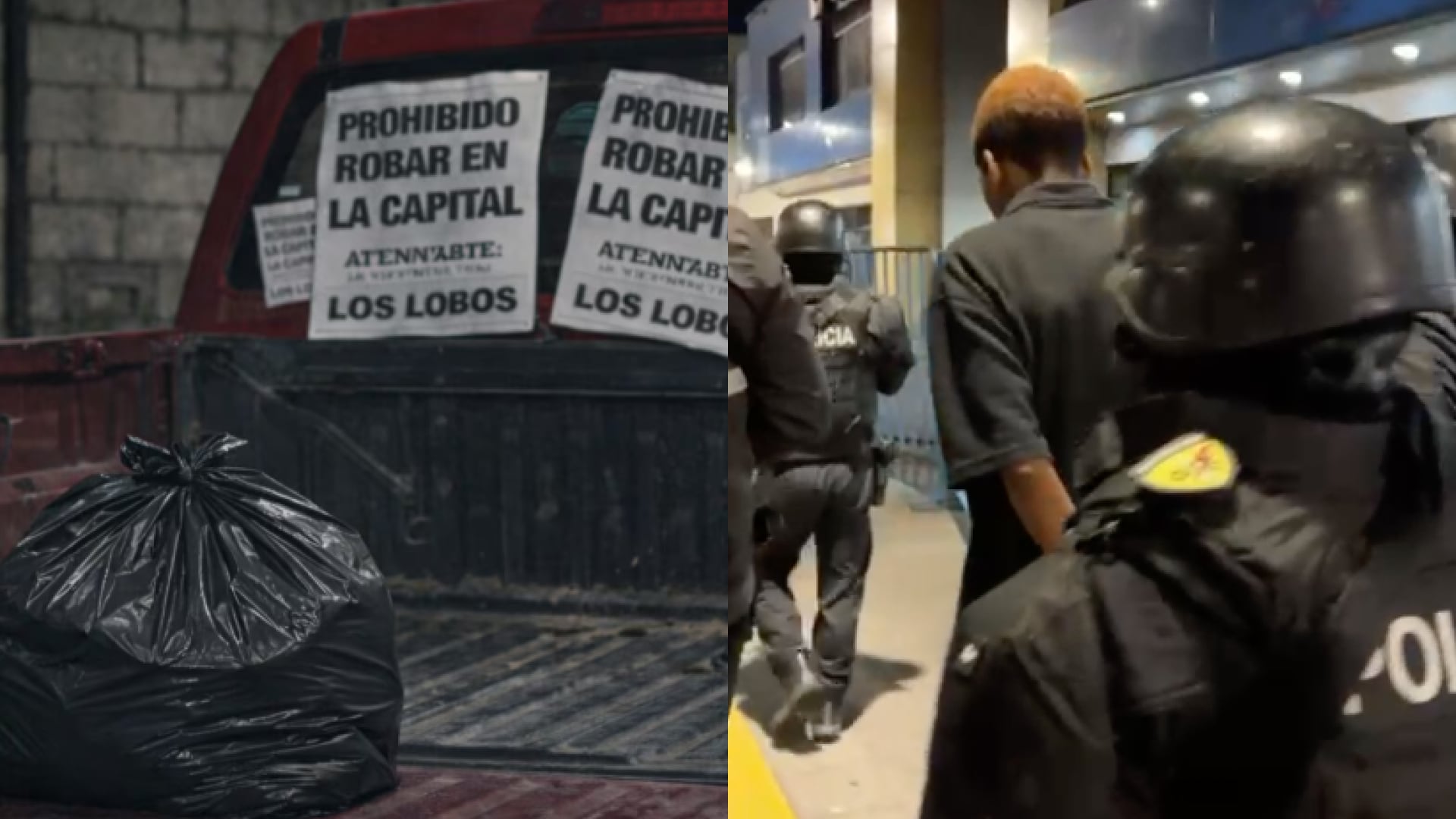 Menores que serían sicarios de ‘Los Lobos’ estarían vinculados al hallazgo de una extremidad humana y panfletos de “prohibido robar” en Quito