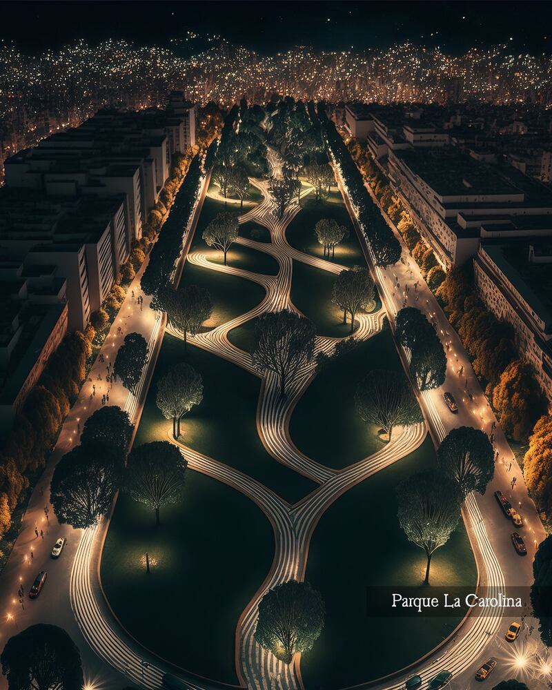 Parque La Carolina según Inteligencia Artificial