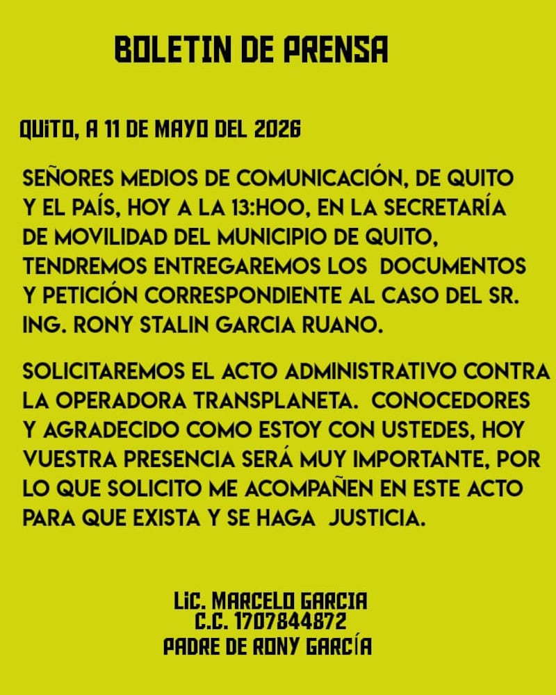 Boletín de Prensa