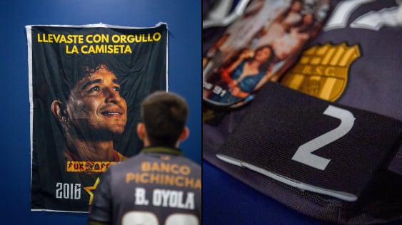 Homenaje Barcelona SC a Mario Pineida