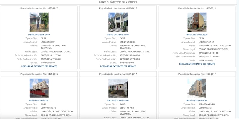 BIESS remata casas y departamentos