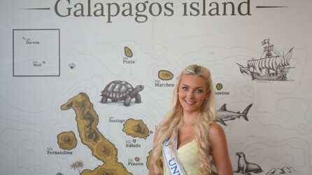 Victoria Kjær, Miss Universo 2025, recorre Galápagos