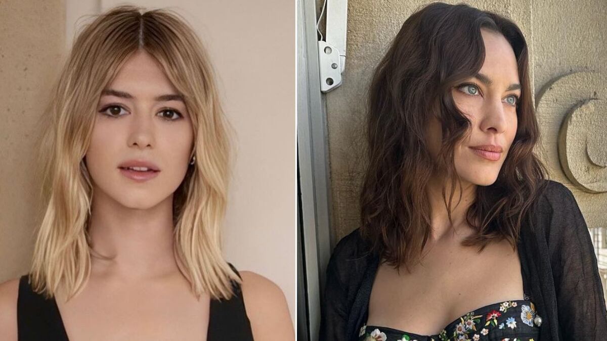 Daisy Edgar-Jones y Alexa Chung luciendo un 'skinny lob'