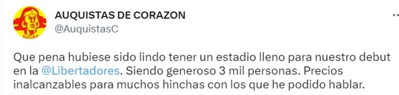 Comentario Hincha de Aucas