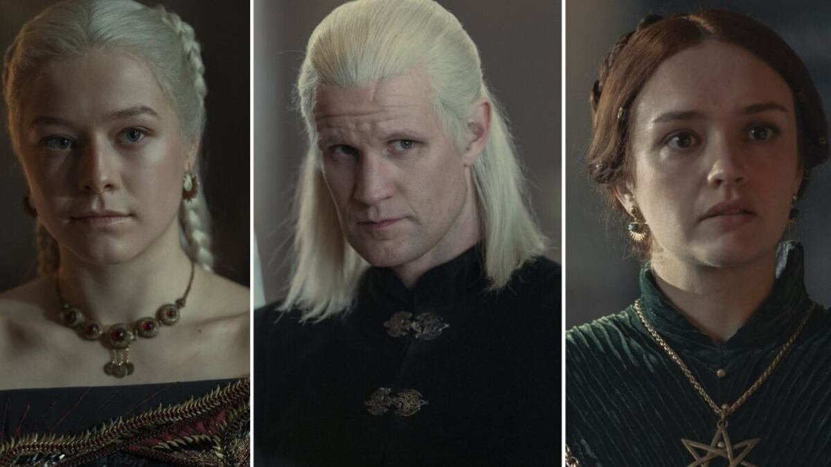 Emma D' Arcy, Matt Smith y Olivia Cooke en 'House of the Dragon'