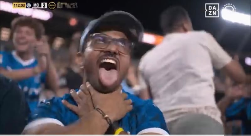 Celebración en el Mundial de Clubes.