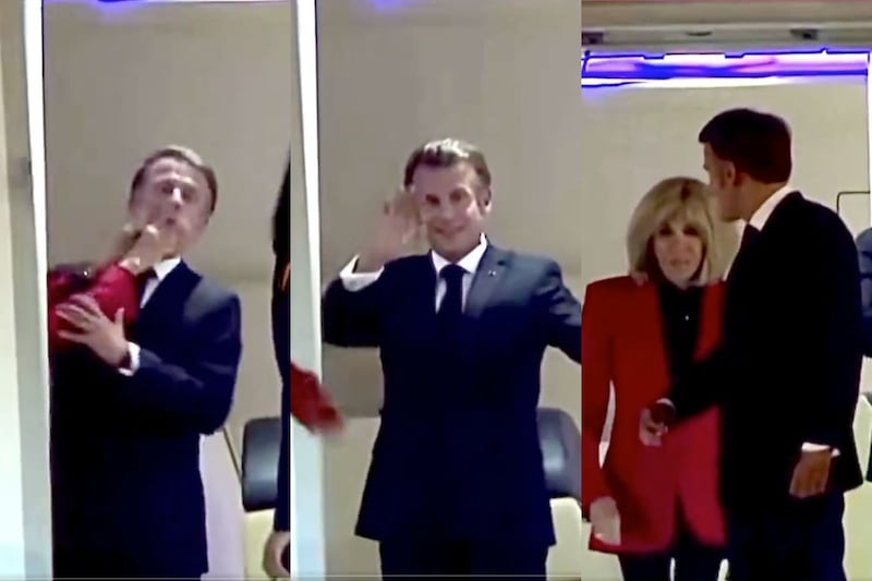 Video: Esposa de Emmanuel Macron lo golpea en el rostro tras aterrizar en Vietnam