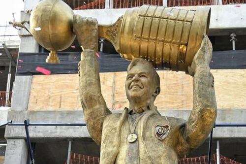 Así quedó la estatua de Marcelo Gallardo tras la eliminación de River Plate en Libertadores