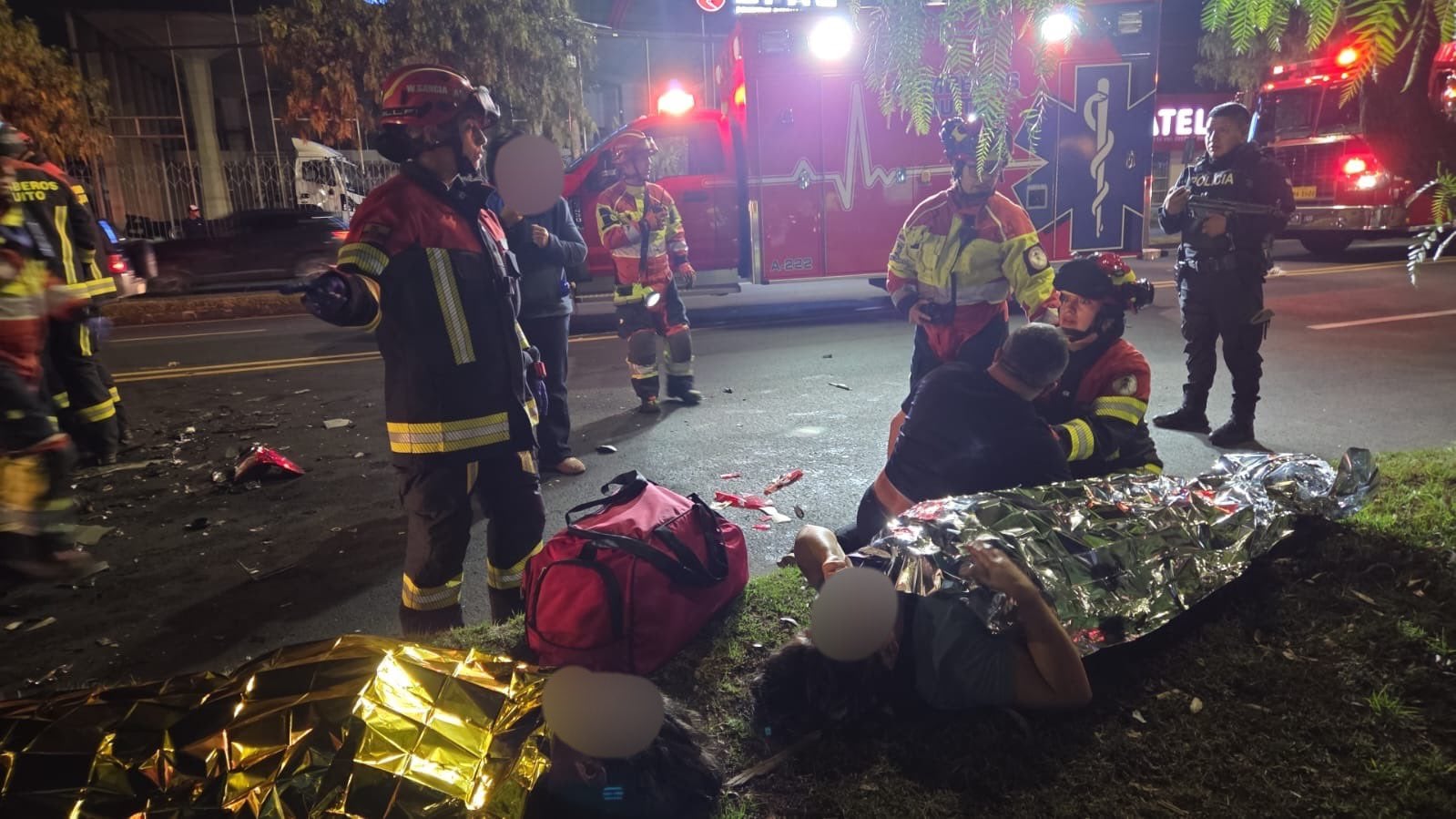 Aparatoso choque múltiple deja 6 heridos en la Galo Plaza Lasso, norte de Quito