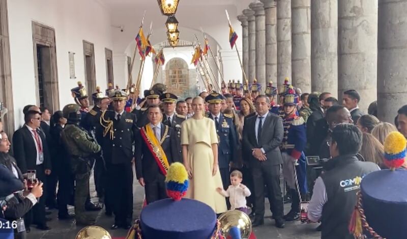 Llegada de Daniel Noboa a Carondelet