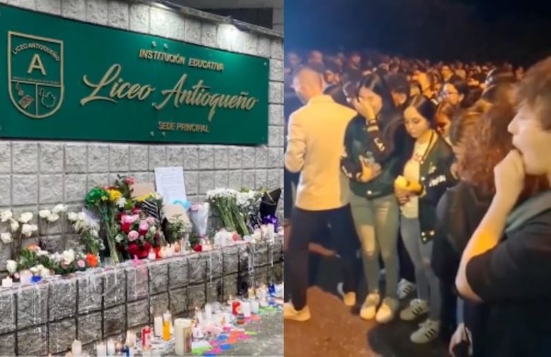 Velatón en Bello en memoria de los estudiantes fallecidos en el accidente del bus ocurrido en Antioquia.