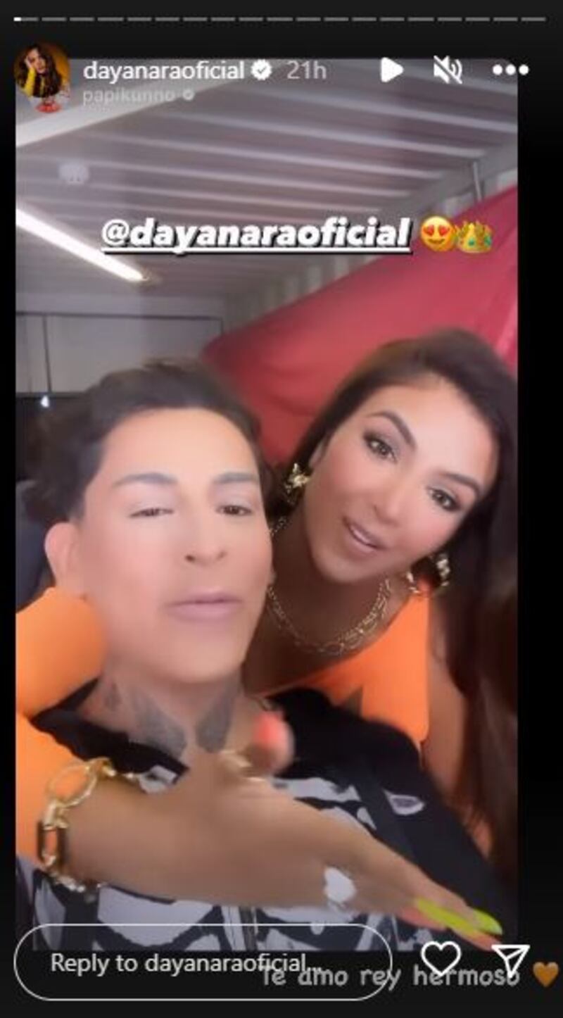 Captura de pantalla historias de Instagram, Dayanara Peralta