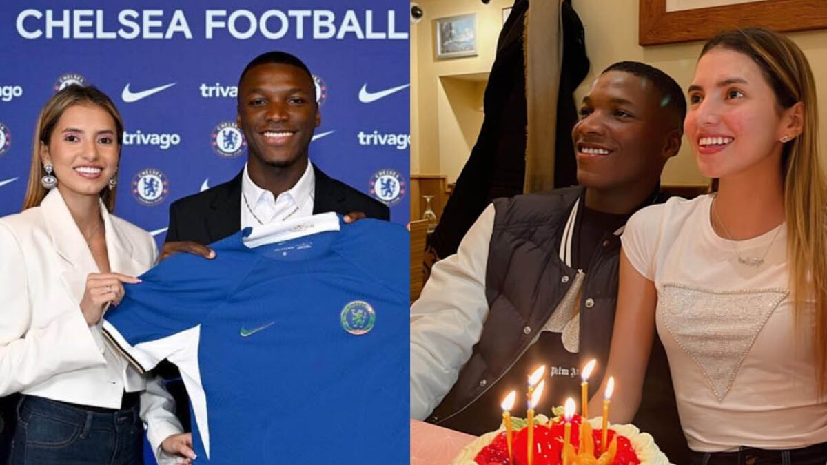 Moisés Caicedo y su novia, Paola Salazar