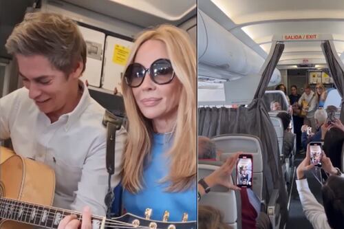Marta Sánchez y Carlos Baute cantan su mayor éxito y calman a pasajeros de un avión en medio de turbulencias