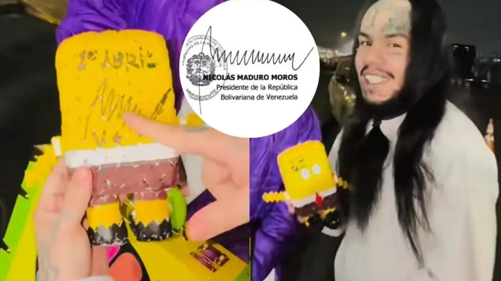 Tekashi 6ix9ine celebra su salida de prisión con un autógrafo de Nicolás Maduro