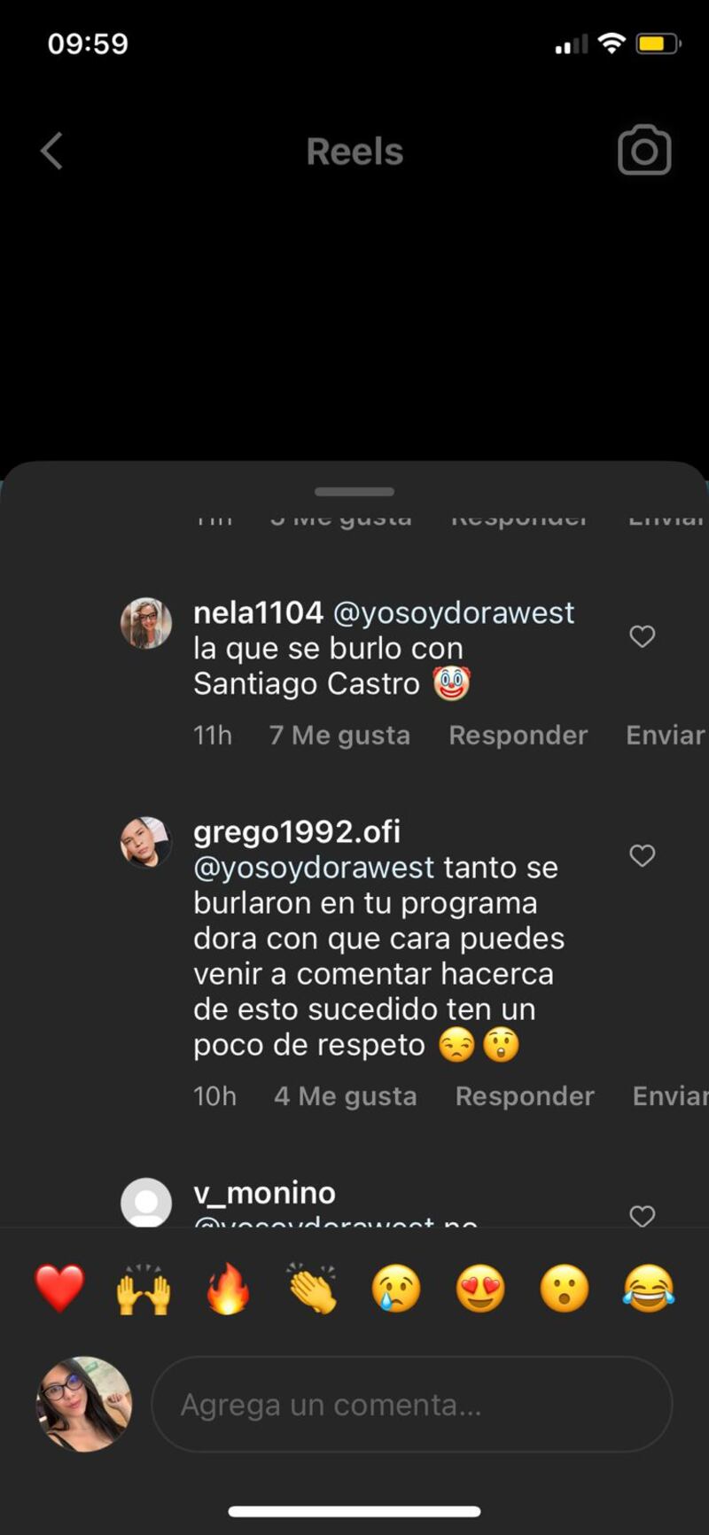 Comentarios en contra de Dora West