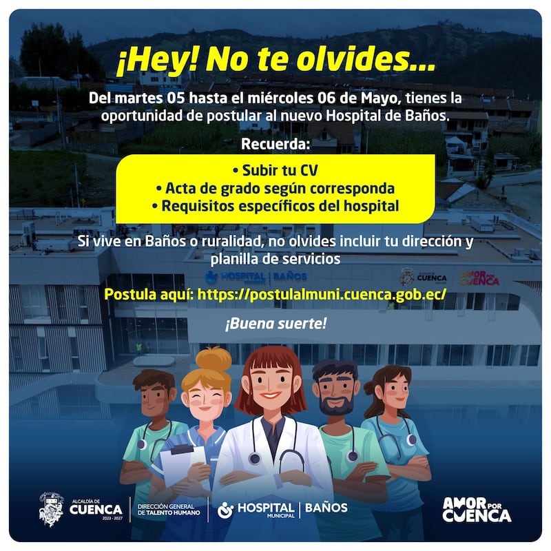 Vacantes Hospital de Baños Cuenca: cómo aplicar