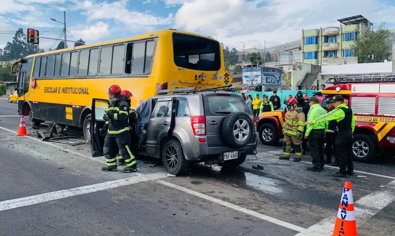 Accidente de tránsito en Otavalo.
