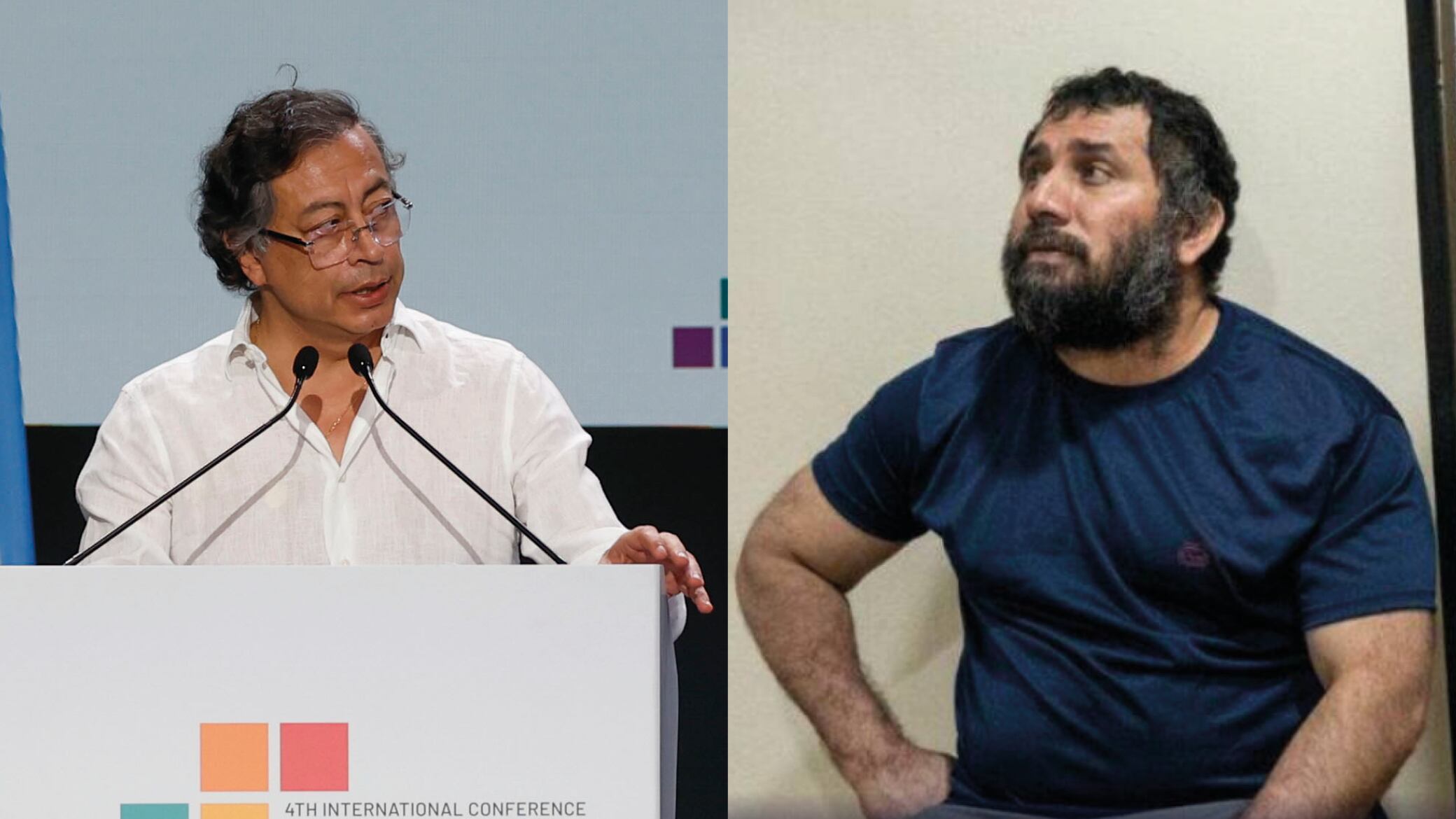 Gustavo Petro, presidente de Colombia, y alias Fito