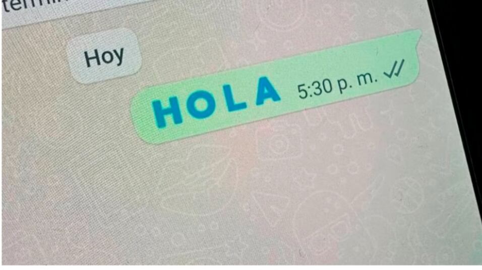 Letras azules WhatsApp