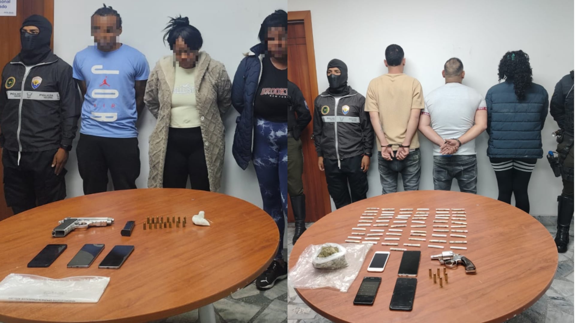 Vehículos robados, armas y droga hallados en discoteca de La Foch dejan seis detenidos en Quito