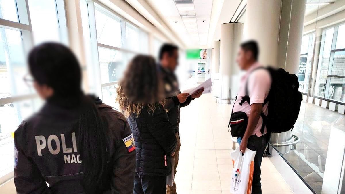 Rodney Rengel, excapitán de la Policía Nacional fue detenido en el aeropuerto de Quito
