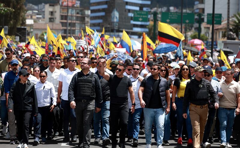 Daniel Noboa al frente de la ciudadanía Fuente:@DanielNoboaOk